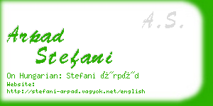 arpad stefani business card